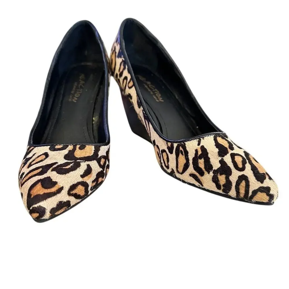 Kenneth‎ Cole Reaction Women's Leopard Print Wedge Heels Multicolor size 6 - Picture 2 of 11